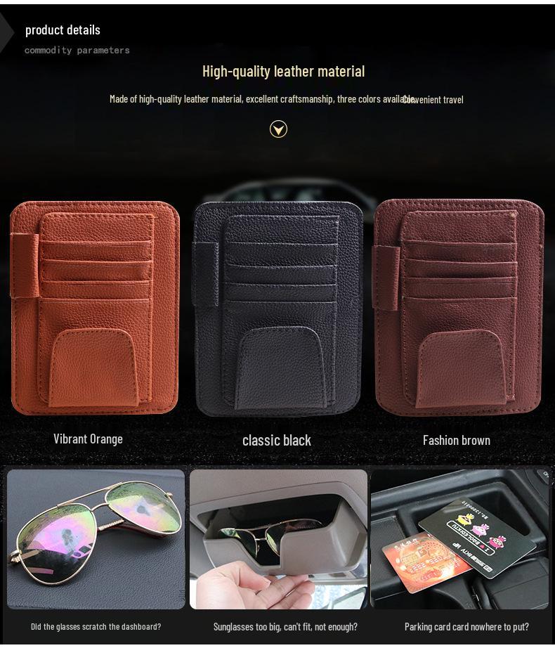 Car Sun Visor Glasses & Card Holder Clip R-7260