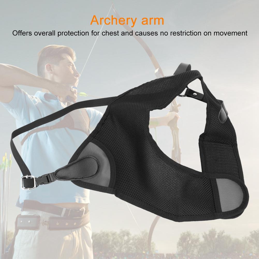 Lightweight Adjustable Archery Shooting Hunting Chest Guard Protector Accessory (Left Handed)