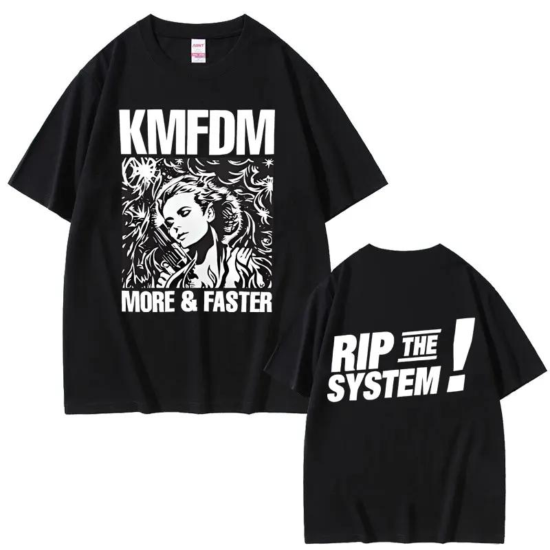 Rock Band Kmfdm Tour 97 Graphic Print T-shirt Summer Men Women Vintage Gothic Punk  Streetwear Male Casual T Shirts