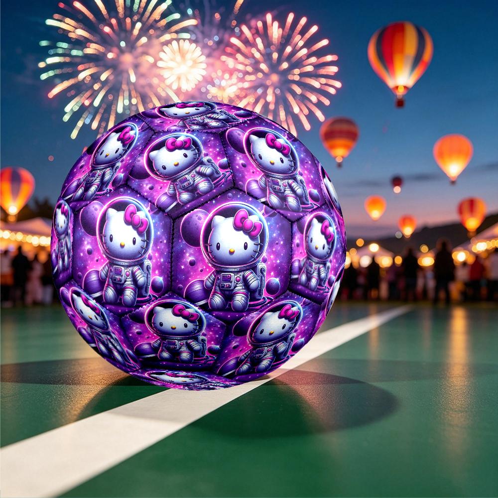 1pc Hello Kitty Pattern Football, Size 5 Soccer Ball Outdoor Athletic Training Ball, Unique Style, Exquisite Holiday Gift