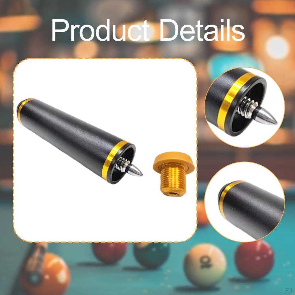 Pool Cue Extension Billiard Accessories Attachment Portable Compact End