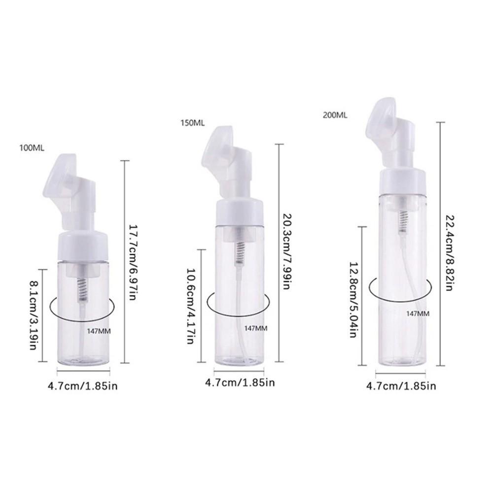 Silicone Brush Soap Foaming Bottle Portable Facial Cleanser Bottle  Makeup Use