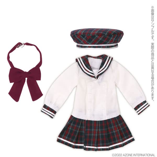 

Pureneemo PNXS Gymnasium Sailor One Piece set III Navy x Red Check 1/6 (для куклы)