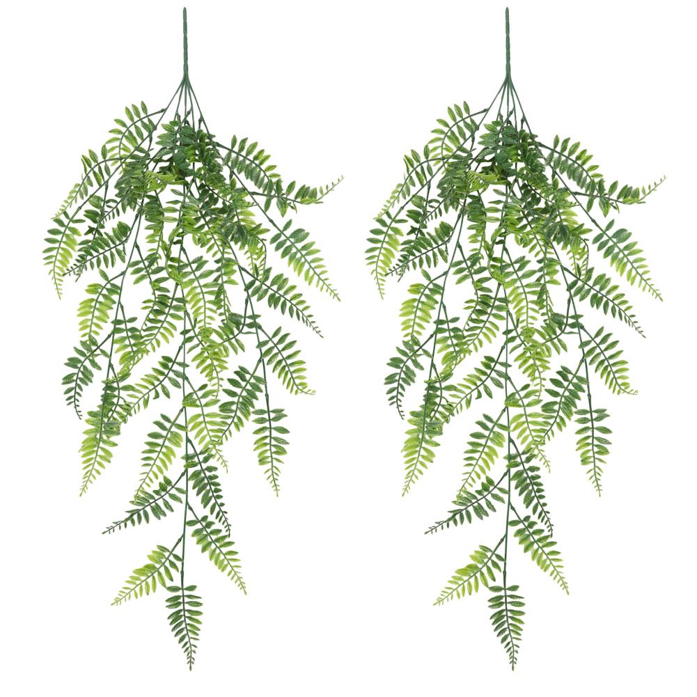 80cmPersian Fern Leaves Vines Home Room Decor Hanging Artificial Plant Plastic Leaf Grass Wedding Party Wall Balcony Decoration