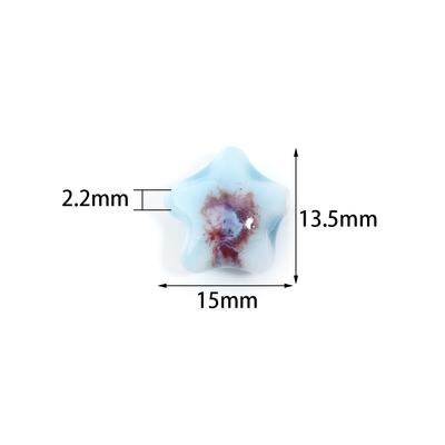 5pcs/lot Colorful Star Beads Ceramic Beads For Making Jewelry Porcelain Spacer Beads Bracelet Necklace Charms DIY Accessories
