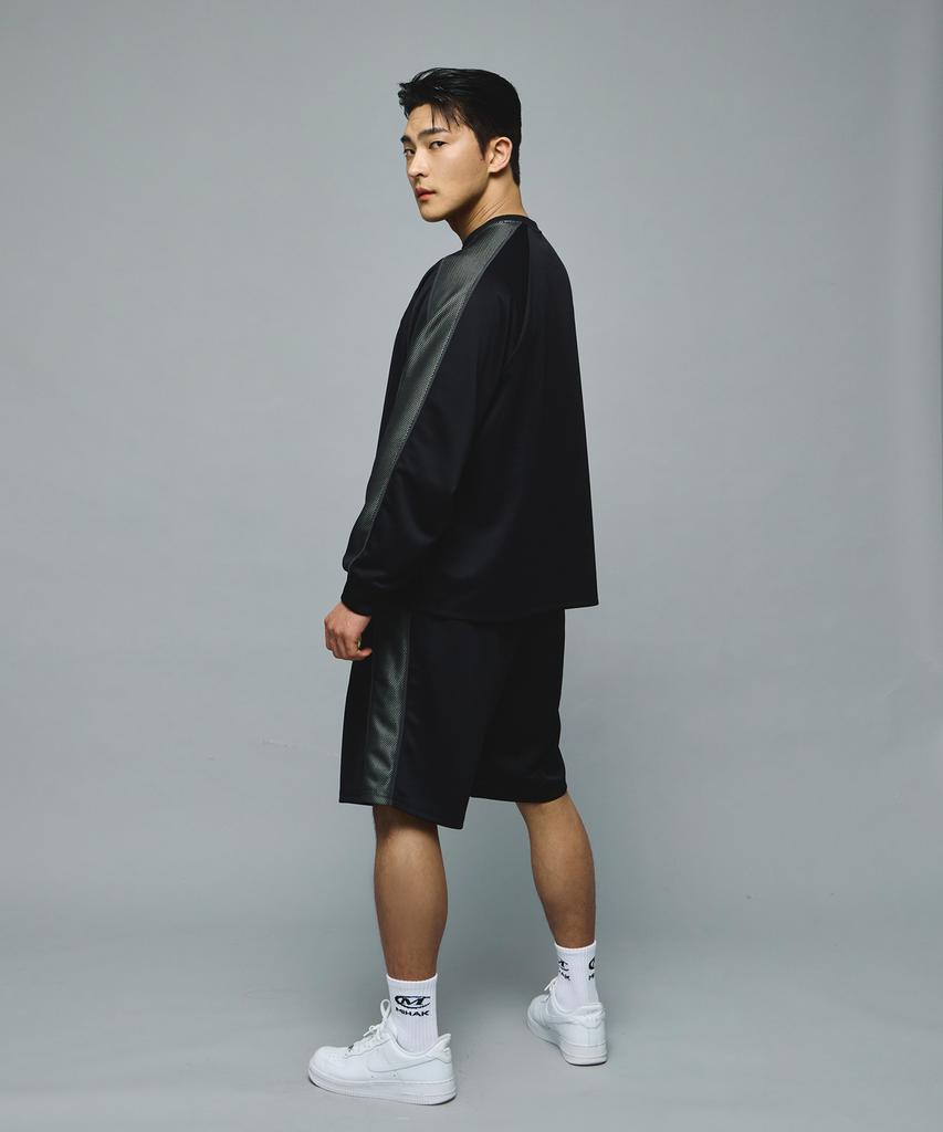 Mihag Ivy League Mesh Jersey Half Pants (Black)