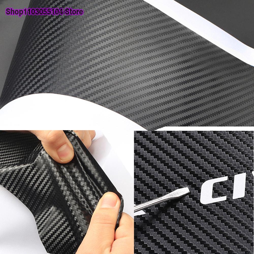 4pcs Carbon Fiber Car Door Sill Sticker Auto Threshold Decoration For Volkswagen VW GOLF 4 5 6 7 MK7 MK4 MK5 MK6 MK1 MK2 MK3 MK8
