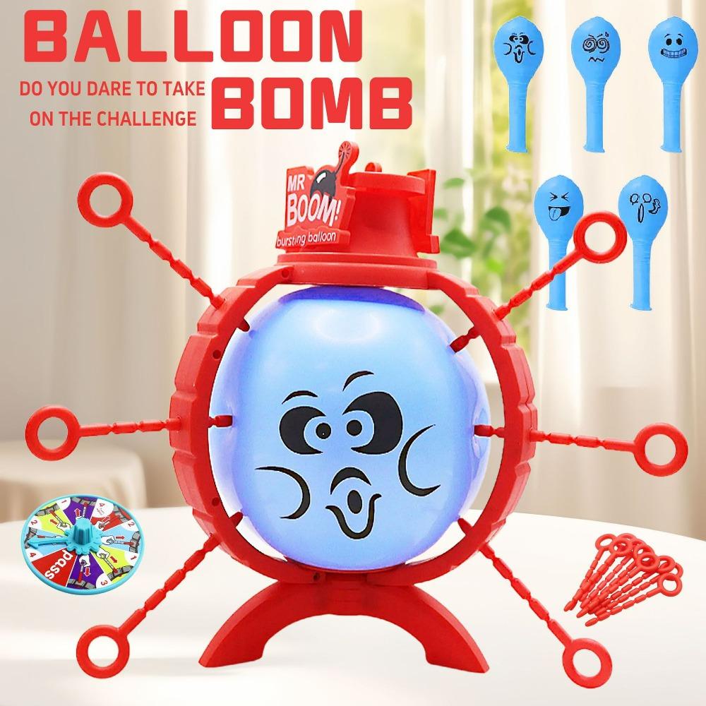 Boom Balloon Game Desktop Burst Toy Party Family Board Games Prop Prank Interactive Toys Fun Stick Round Sensory Compression Bouncy Durable Elastic