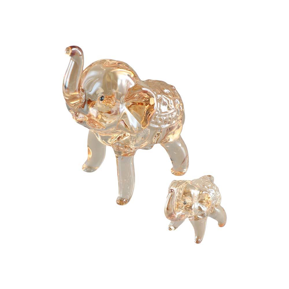 Funny Crystal Elephant Statue Modern Desktop Crystal Ornaments Baby Elephant Ornaments Office