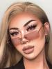 Stylish Latest Rectangle Sun Glasses For Ladies For Gents No Frame Small Sun Glasses Female Male Gafas De Sol Eye Glasses Glasses Shades UV400