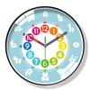 11-Inch Rainbow Learning Clock Early Education Student Wall Clock Large Size Children's Room No Punching
