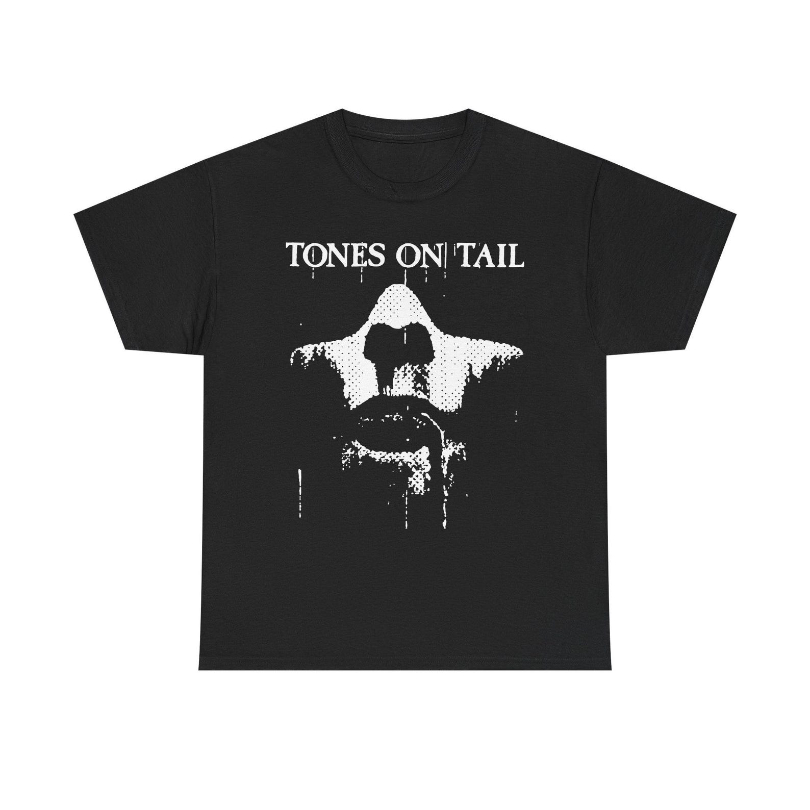 Tones on Tail Shirt Vintage Post Punk Gothic Rock Band Tee Alternative Darkwave Graphic Unisex Heavy Cotton T shirt L