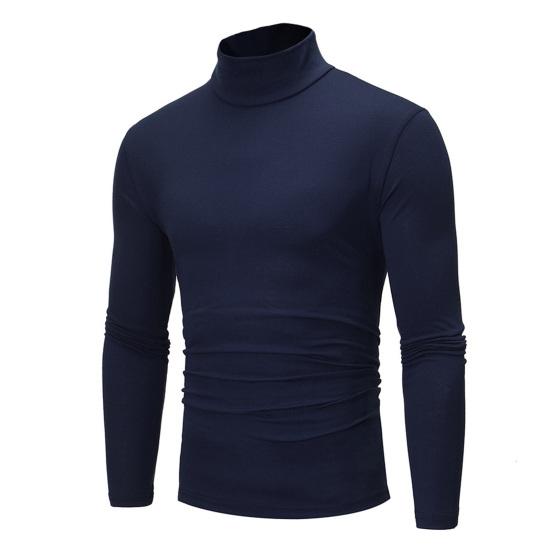 Herren Rollkragenpullover, Langarm-Unterhemd, Slim Fit, lässiges Baselayer-Shirt für Arbeit, Büro, Freizeit