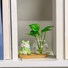 Mini Plant Propagation Station, Hydroponic Glass Vase with Cute Animals Figurine, Home Office Desks Aesthetic Decorations, Gift for Women Plant