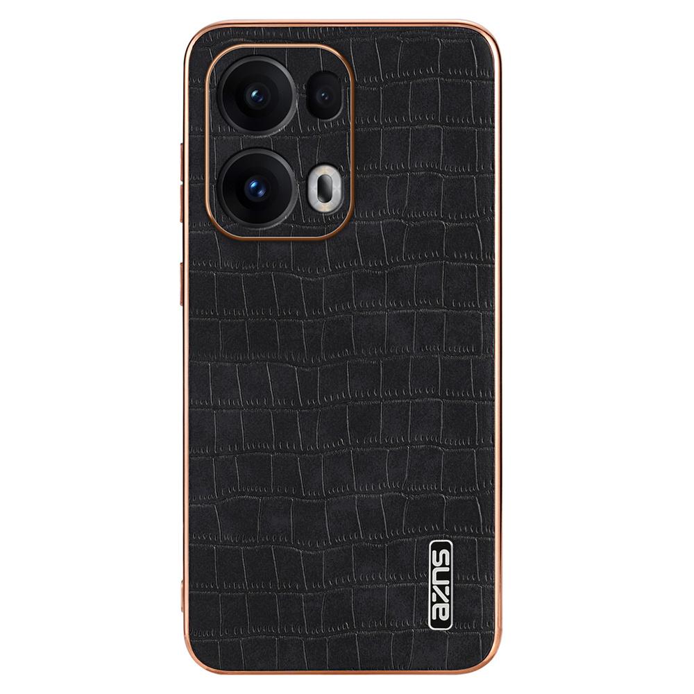AZNS For Oppo Reno13 Pro 5G Case Electroplating Crocodile Texture PU + TPU Phone Cover