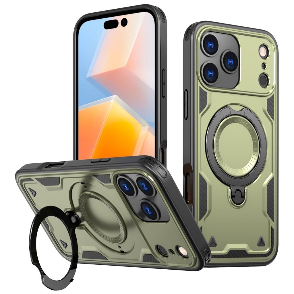 For iPhone 17 Pro Max Case Compatible with MagSafe Military Protection PC+TPU Kickstand Phone Cover