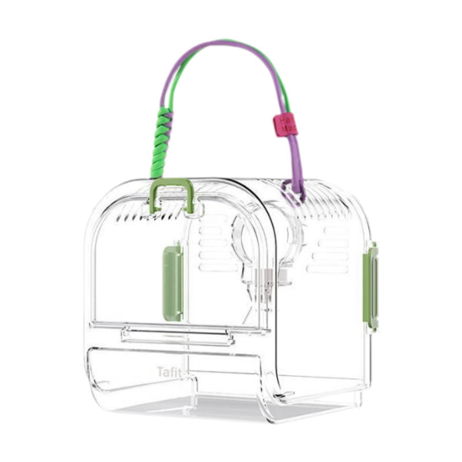 Переноска для мелких животных Клетка Портативная клетка Клетка-переноска для хомяка Транспортировочный ящик для хорька Морской свинки Карликового хомяка Песчанок зелёный