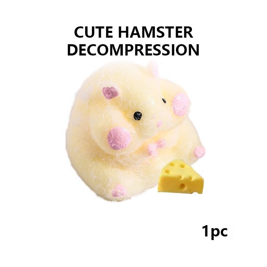 

1 шт. Мягкая забавная сжимаемая игрушка ручной работы в виде хомяка для снятия стресса - идеальный подарок для всех возрастов на праздники