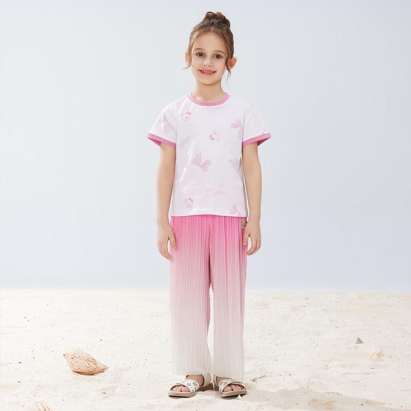 PawinPaw Girls' Cartoon Bear Short Sleeve T-shirt