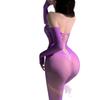 Fun Sexy Perspective Charm Purple Backless Breast Jumpsuit Fun Stockings Hollow Temptation Mesh