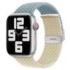 Bracelet de montre tressé en nylon avec boucle et détails de couture, Bracelet de rechange réglable pour Apple Watch 38‑49 mm