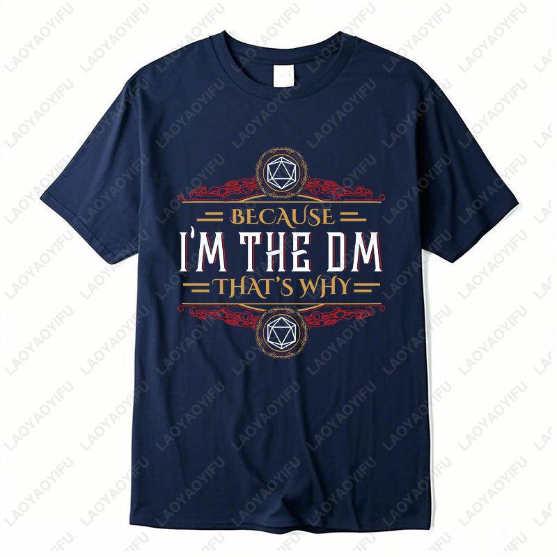 Dungeons and Dragons Lover Cotton TShirt DM Master RPG Tabletop Game D20 Dice Fantasy Warrior Tops Magic Playing Men Women Tees