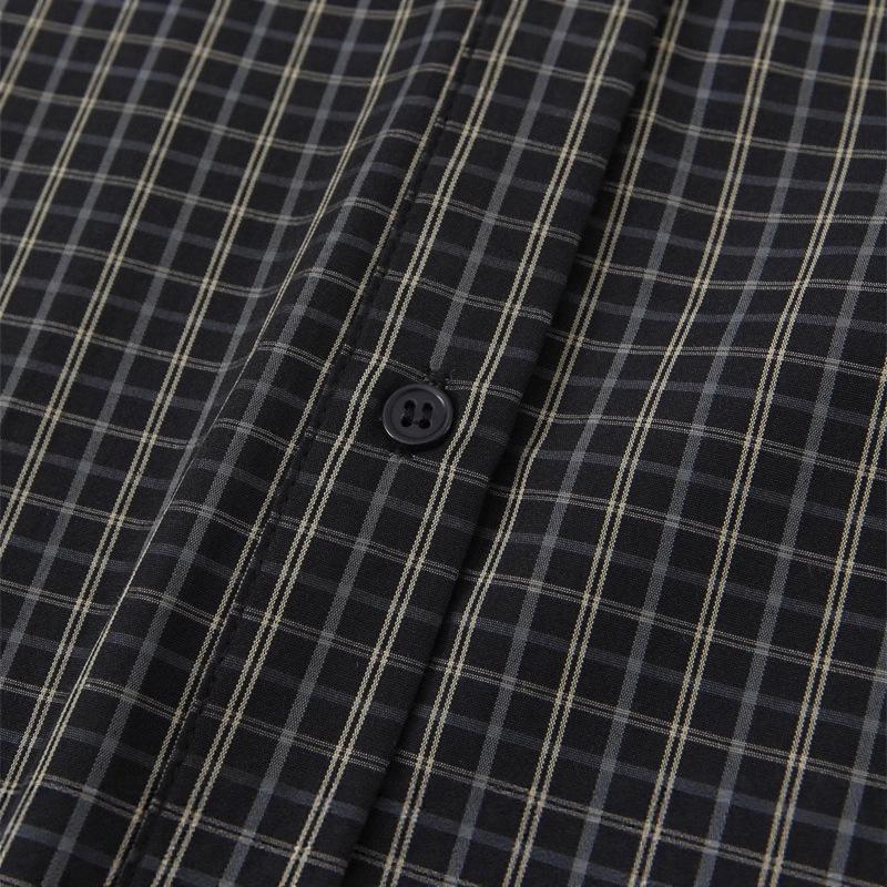 2025 Autumn Plaid Shirt with Cotton Scarf Tie