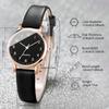 2 STÜCKE Mode Arabisches Zifferblatt Damen Quarz Uhr Lederarmband Uhren Set