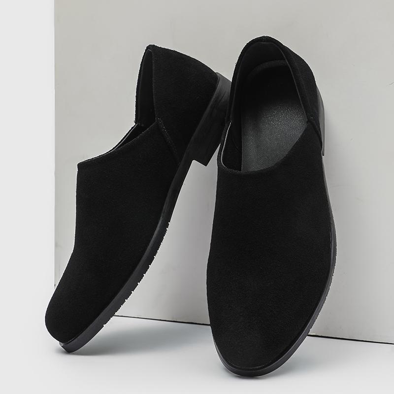 Summer for Daily Office Men's Lazy Shoes Patent Leather Slip - on Loafers  Anti - Slip Wear - Resistant Solid Color Dress Shoes