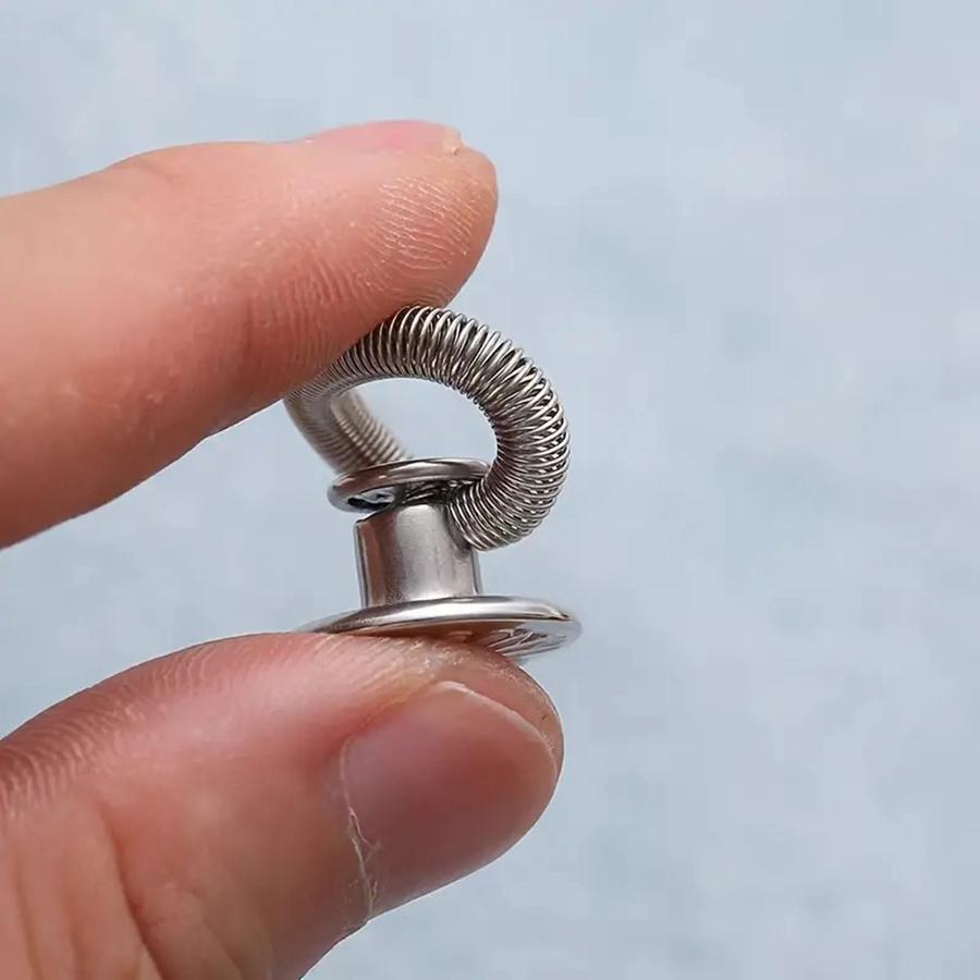 5Pcs Jeans Waist Extension Adjustable Button Spring Metal Elastic Buttons Trousers Pants Stretch General Extender Accessories