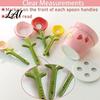 Keukengerei Cadeauset 4 Stuks Bloemen Maatlepels Set Keramische Stapelbare Bekers