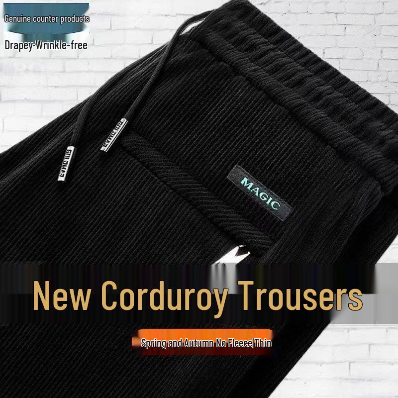 

Мужские вельветовые брюки на флисовой подкладке - Зимние немнущиеся брюки прямого кроя 5XL