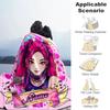 1PC Custom Name Pink Hair Hearts flannel blanket versatile, all-season throw suitable for the living room, bedroom, camping, travel, and gift