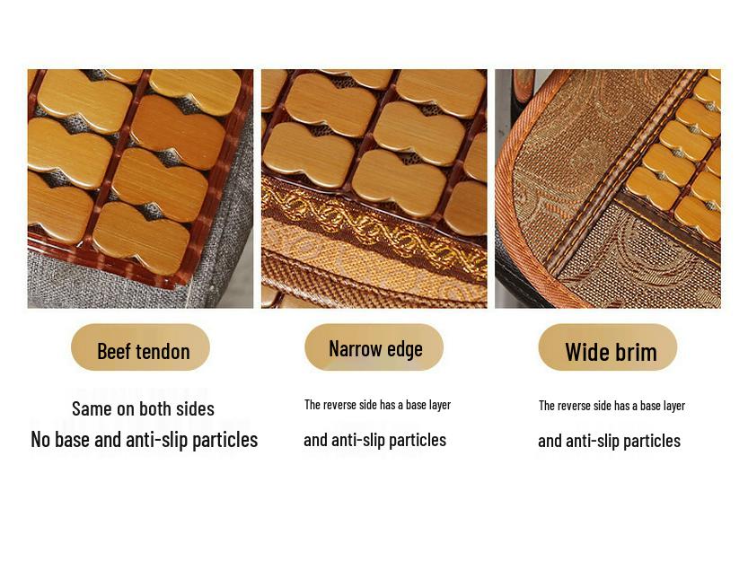 Summer Bamboo Cooling Seat Cushion - Breathable Ice Pad for Office Chair or Car