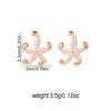Exaggerated Starfish Drip Oil Earrings: European & American Style Stainless Steel Studs for Women