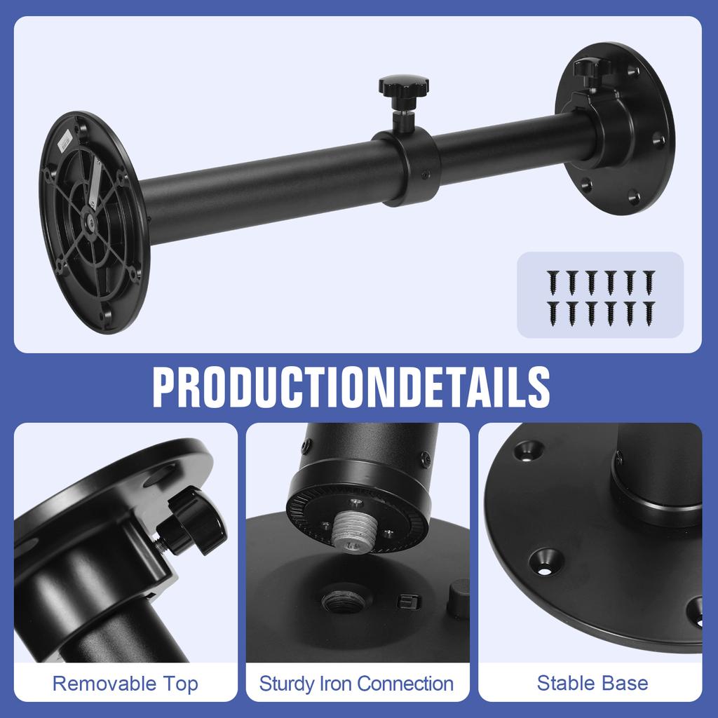 Adjustable Tables Pedestal Mount One-Leg Lifting System Multi-Function Table Base Mount 27.5In for RVs Marine Boat Yacht