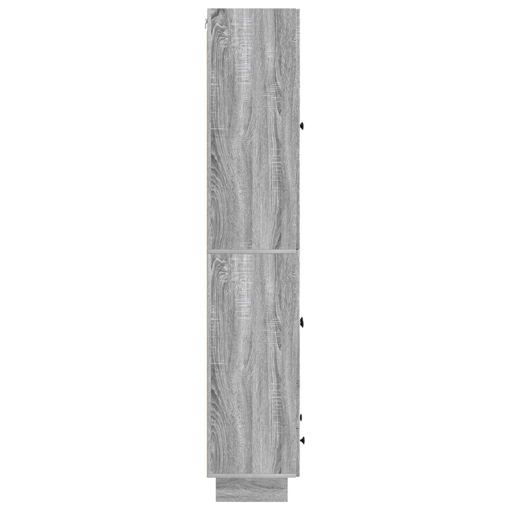 Cabinet Set 2 pcs Grey Sonoma 66 x 34.5 x 95 cm Particleboard