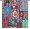 Galaxy Mandala Bedroom Curta - Boho Geometric Colorful Pattern - W42 * L45 Inches