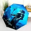 Aquaman Ocean Folding Umbrella Umbrella 8 Paraphenoid Bones Outdoor Light Printing