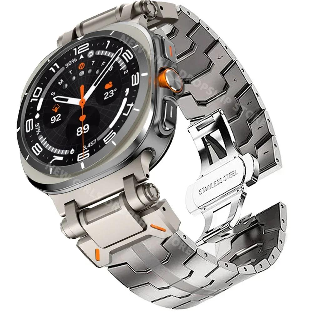 Stainless Steel Band for Samsung Galaxy Watch 8 40mm 44mm 8 Classic 46mm Metal Strap for GALAXY ULTRA 2025/2024 47mm Bracelet