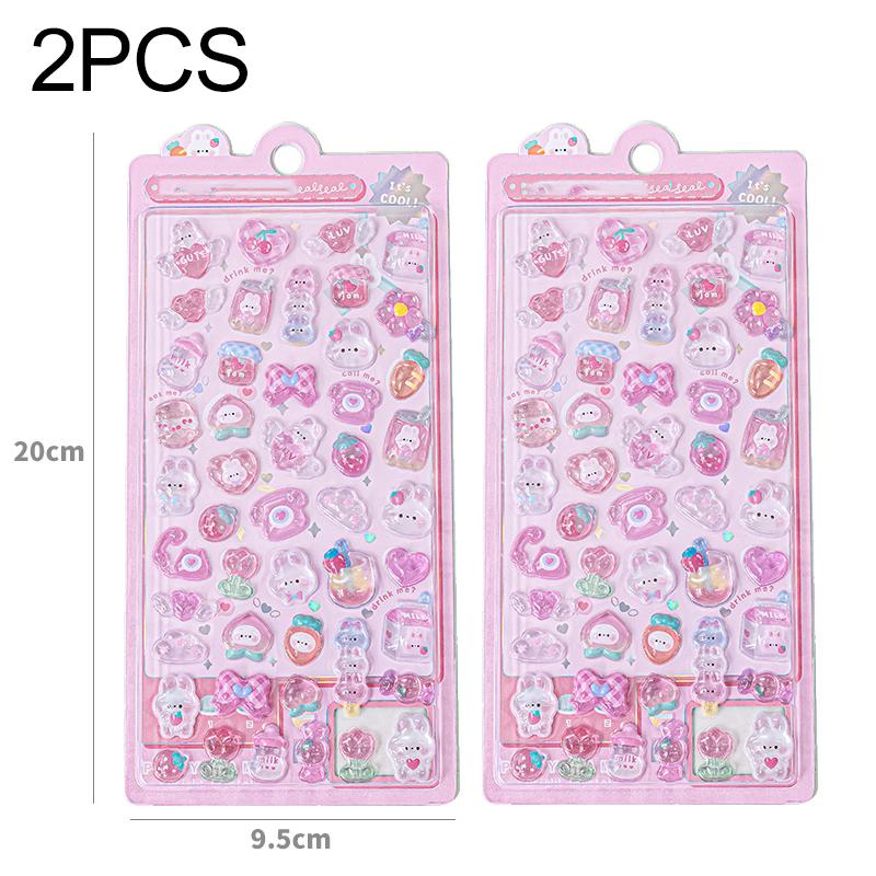 1pc 3D Relief Journal Decorative Stickers Kawaii Candy Ghost Bread Drop Scrapbooking Phone Stickers Stationery Sticker TMZ