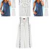 Elegant Women Blouse T-shirt With Summer Print And V-neck Sleeveless Straps Vest
