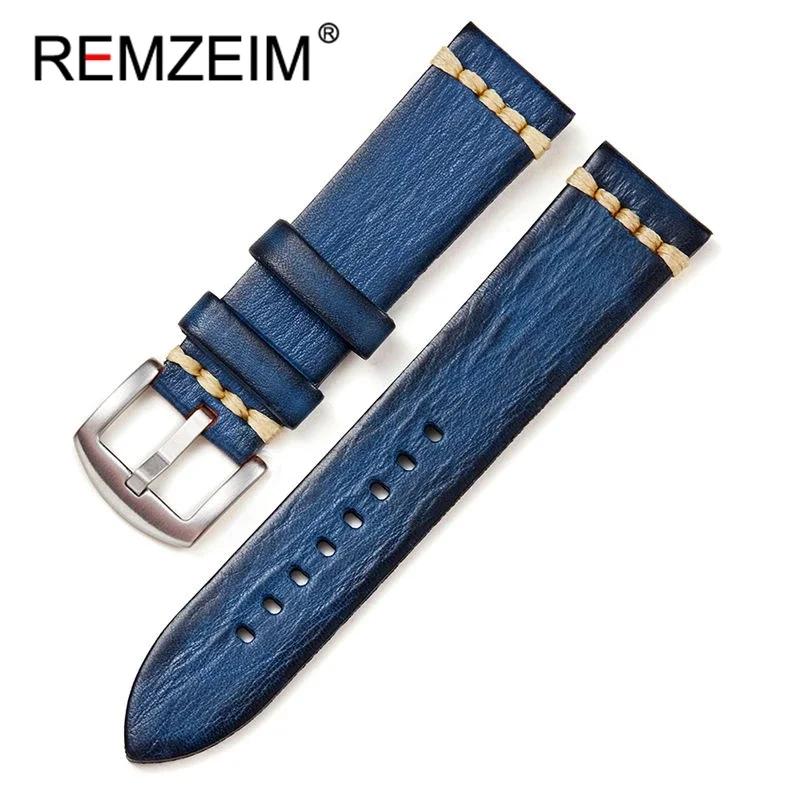 

18mm 20mm 22mm 24mm Handmade High Quality Leather Watch Strap Vintage Vegetable Tanned Leather Watch Band Men Women Bracelet 18mm