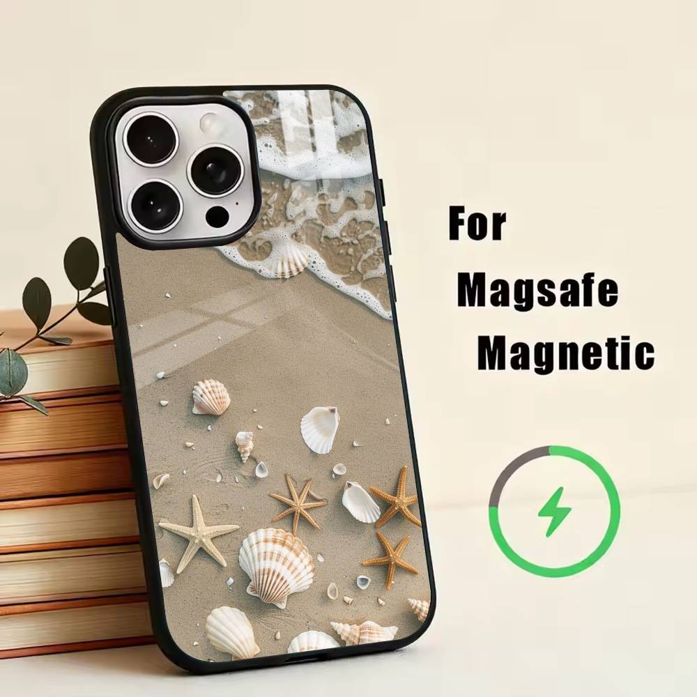

Summer by the sea Phone Case For iPhone17,16,15,14,13,12,11 Plus,Pro Magnetic For Magsafe Wireless Charging iPhone16