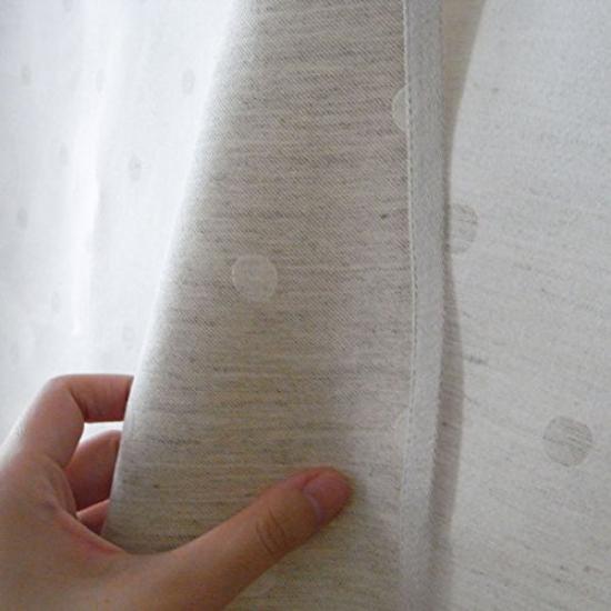 Stylish Nordic Linen Sunnyday Fabric Polka Dot 72cm Wide X 170cm Long Curtain, Linen, (Beige)