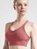 Kusumi Sports Yoga Top with Cross Back Stylish High Support Women's Bra, Non-Slip Cups, Mesh, (XL, Pink)