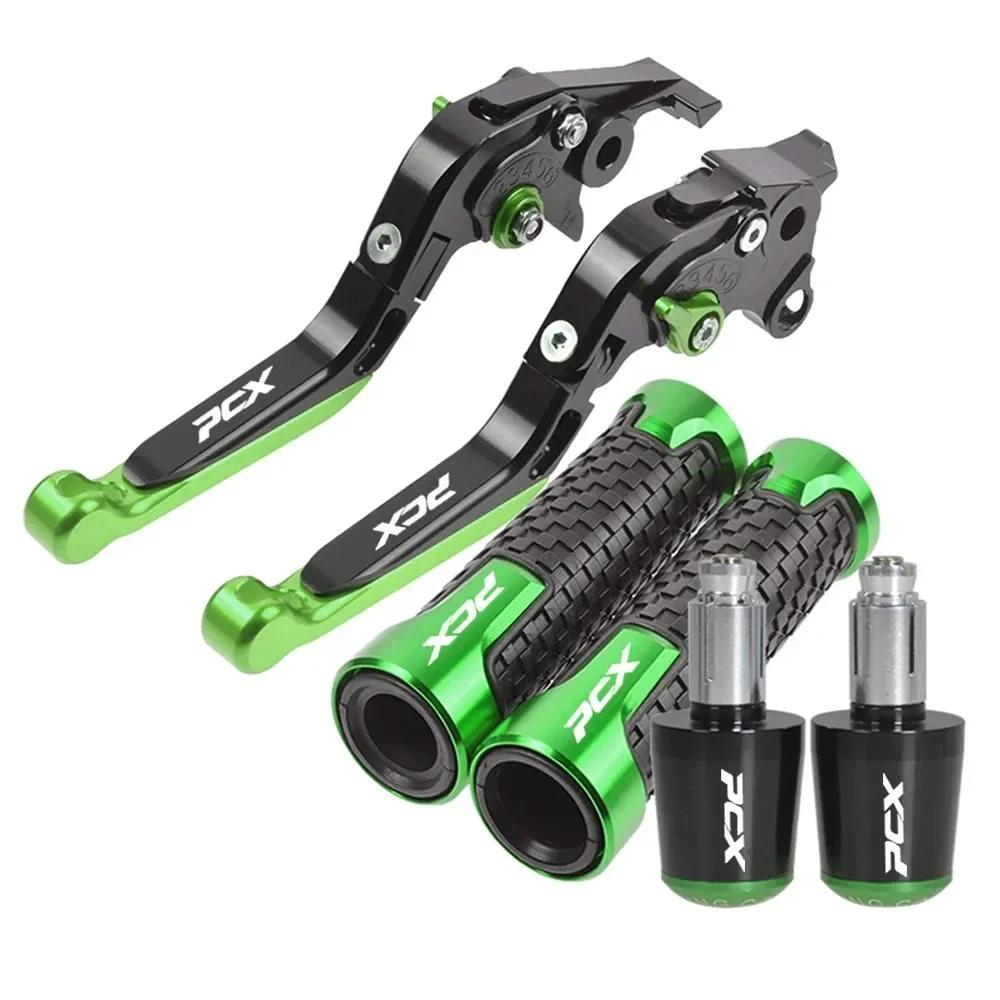 For Honda PCX 125 PCX125 PCX150 Motorcycle Adjustable Folding Brake Clutch Levers Handgrip Handlebar Grips Ends Accessories