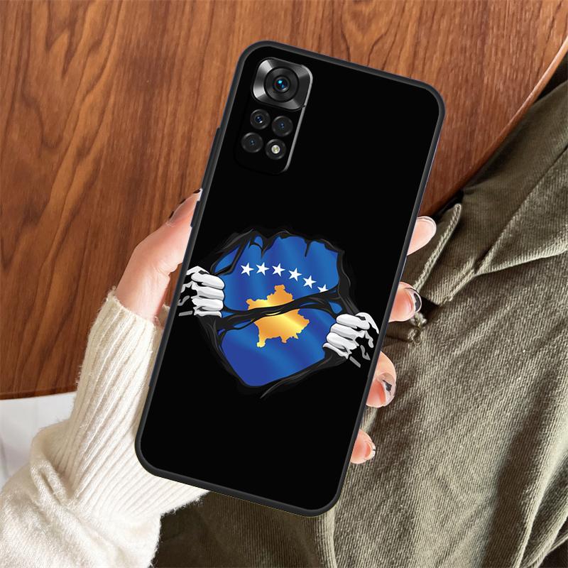 Kosovo National Flag Case For Xiaomi Redmi Note 13 14 Pro 12 11 10 15 Pro Plus Redmi 15 C 13 10C 12C 13C 14C Cover