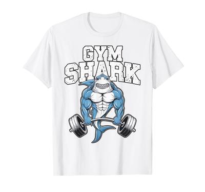 Bodybuilder Shark Lover Gym Fitness Workout Bodybuilding T-Shirt