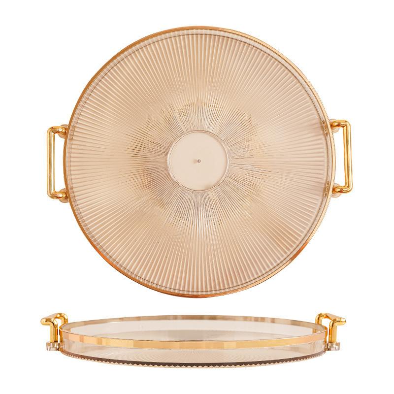 High-End Fruit Plate Household Living Room Coffee Table Fruit Melon Seeds Plastic Tray High-End Snack Plate Placed On The Plate